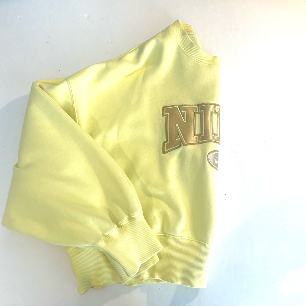 Nike Yellow Logo Crewneck Sweatshirt - Picture 5 of 11